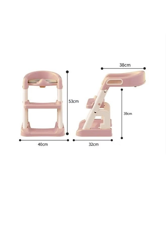 Beauenty Potty Training Seat With Step Stool Ladder And Splash Guard (Pink) - Image 2